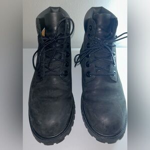 Black Leather Timberland Boots